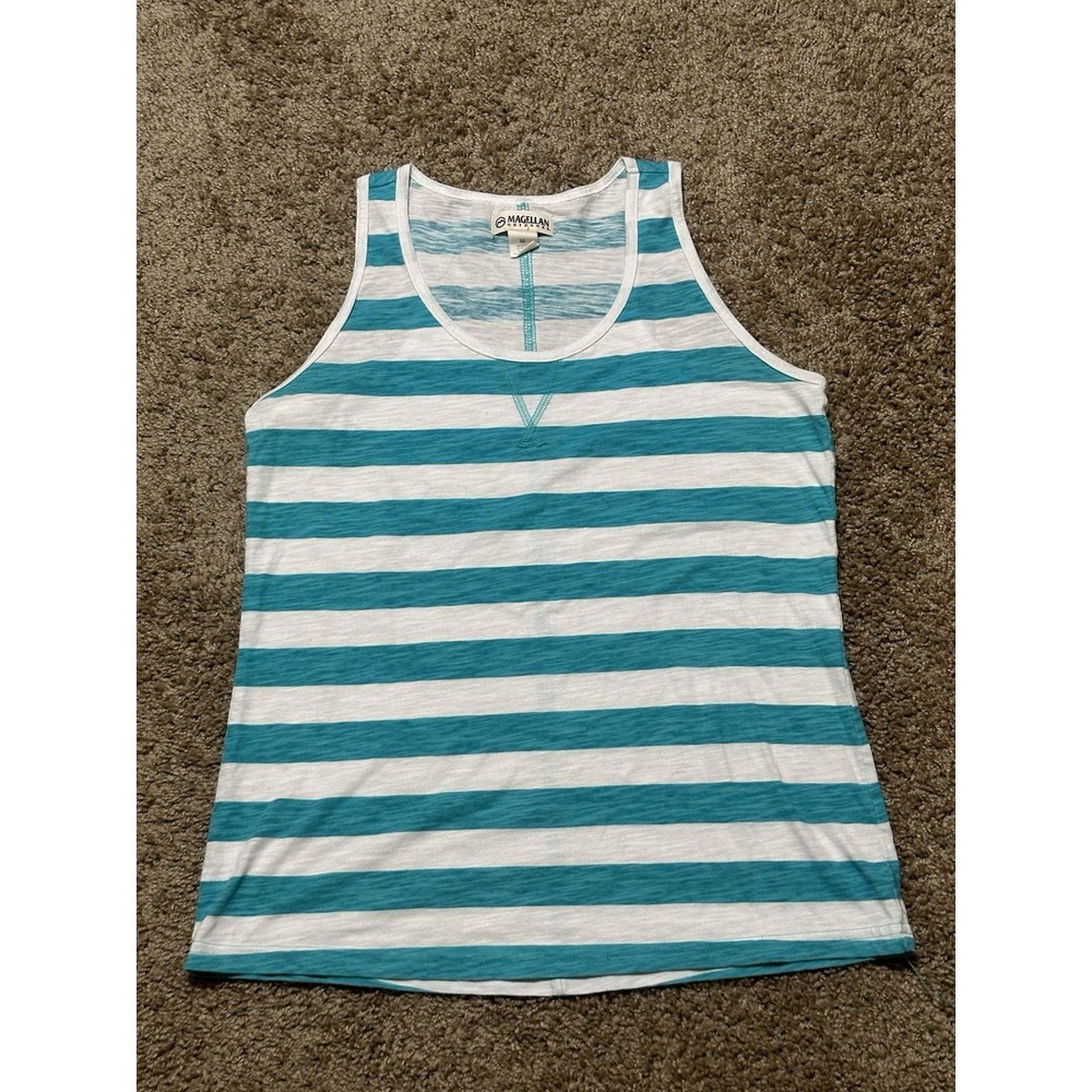Women's Magellan Outdoors Striped Tank‎ Top Shirt - Medium